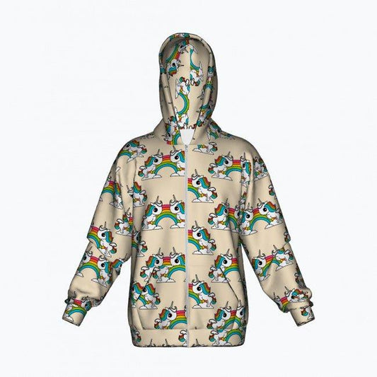 UNIQUE light - Cotton Zipper Hoodie - SHALMIAK