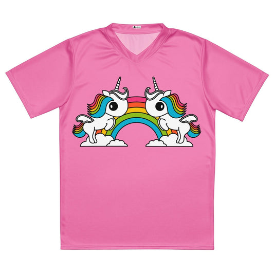 UNIQUE pink - just unicorns - Recycled unisex sports jersey - SHALMIAK