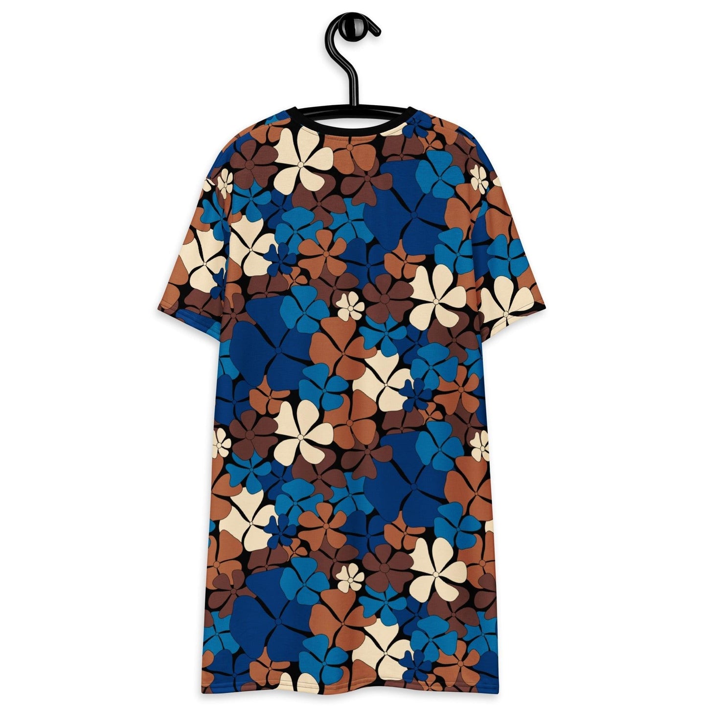 ADELIE blue brown - T-Shirt Dress - SHALMIAK