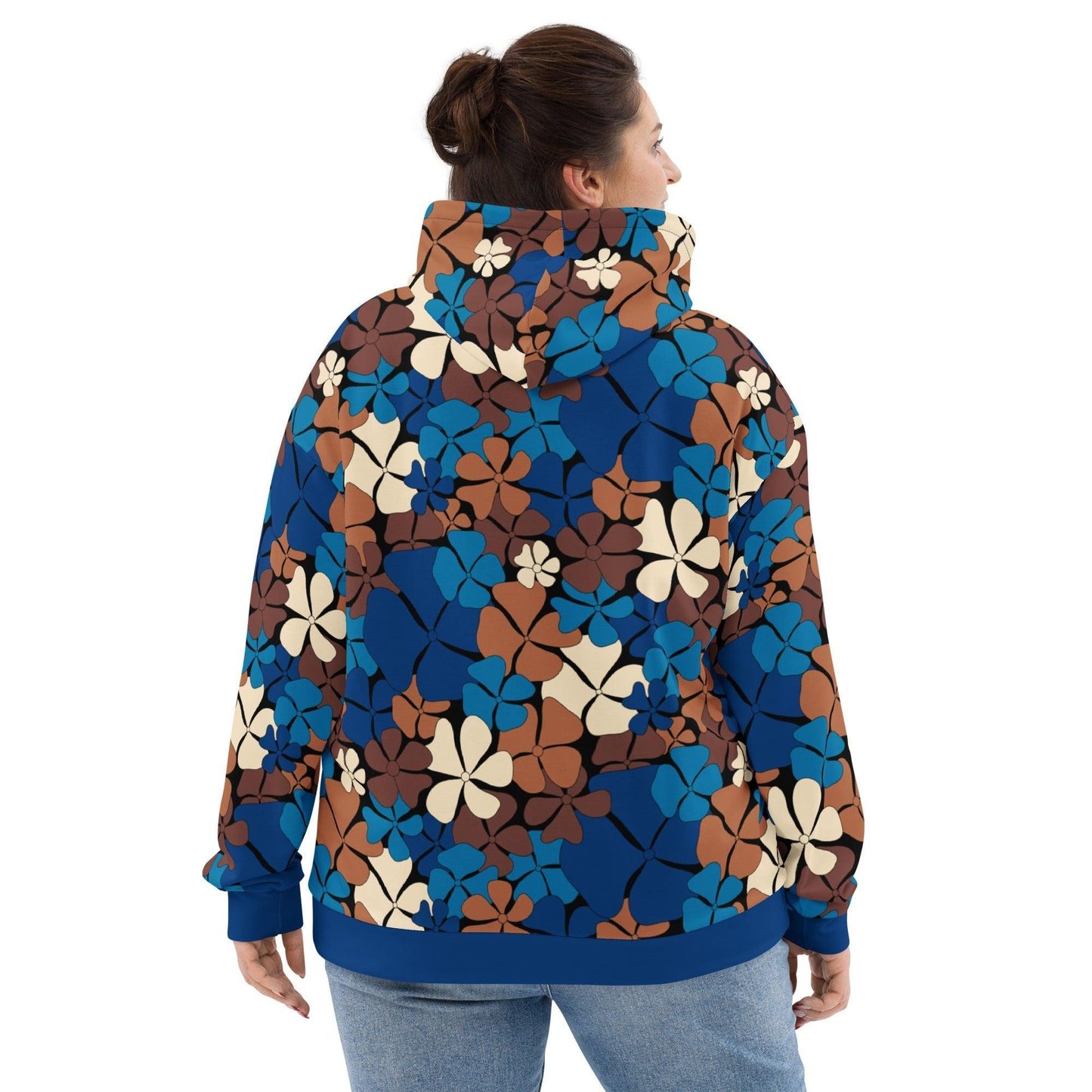 ADELIE blue brown - Unisex Hoodie (recycled) - SHALMIAK