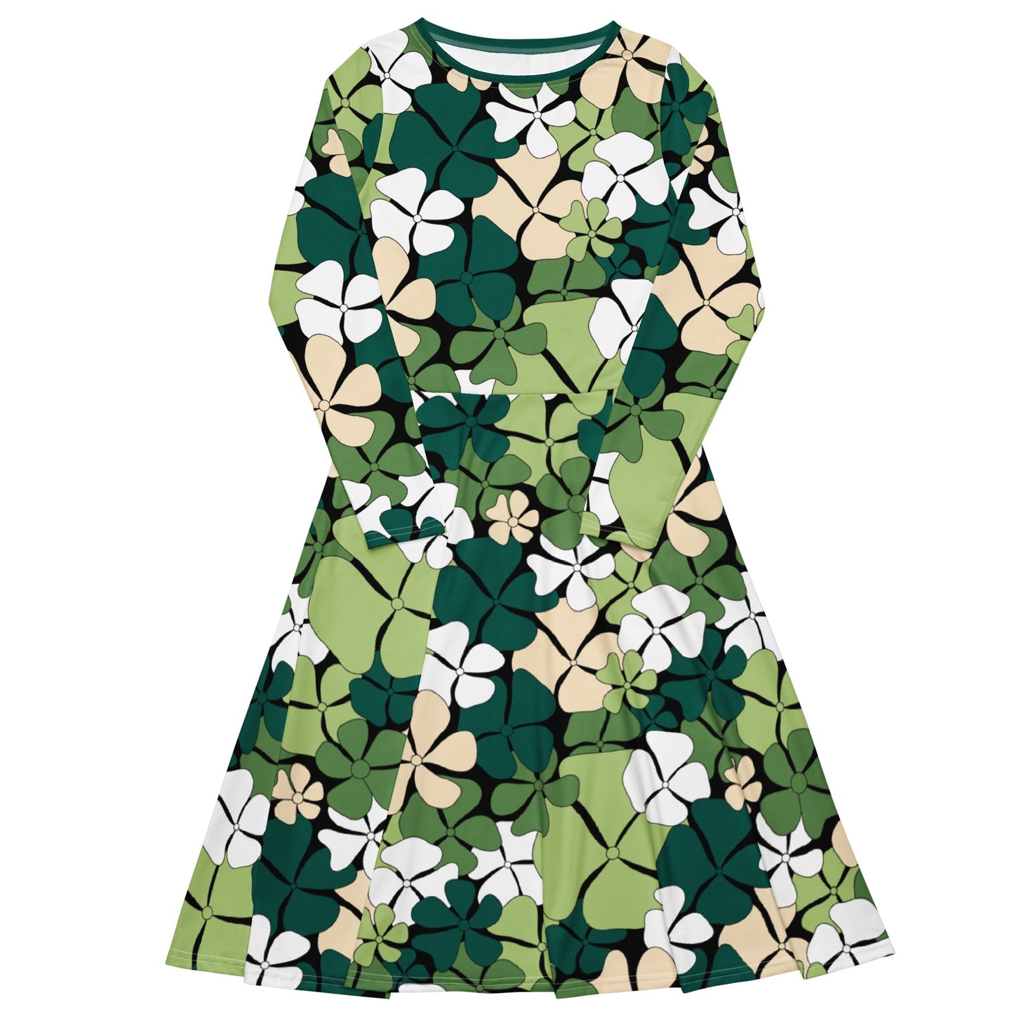 ADELIE green - Midi Dress With Pockets - SHALMIAK