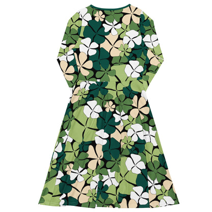 ADELIE green - Midi Dress With Pockets - SHALMIAK