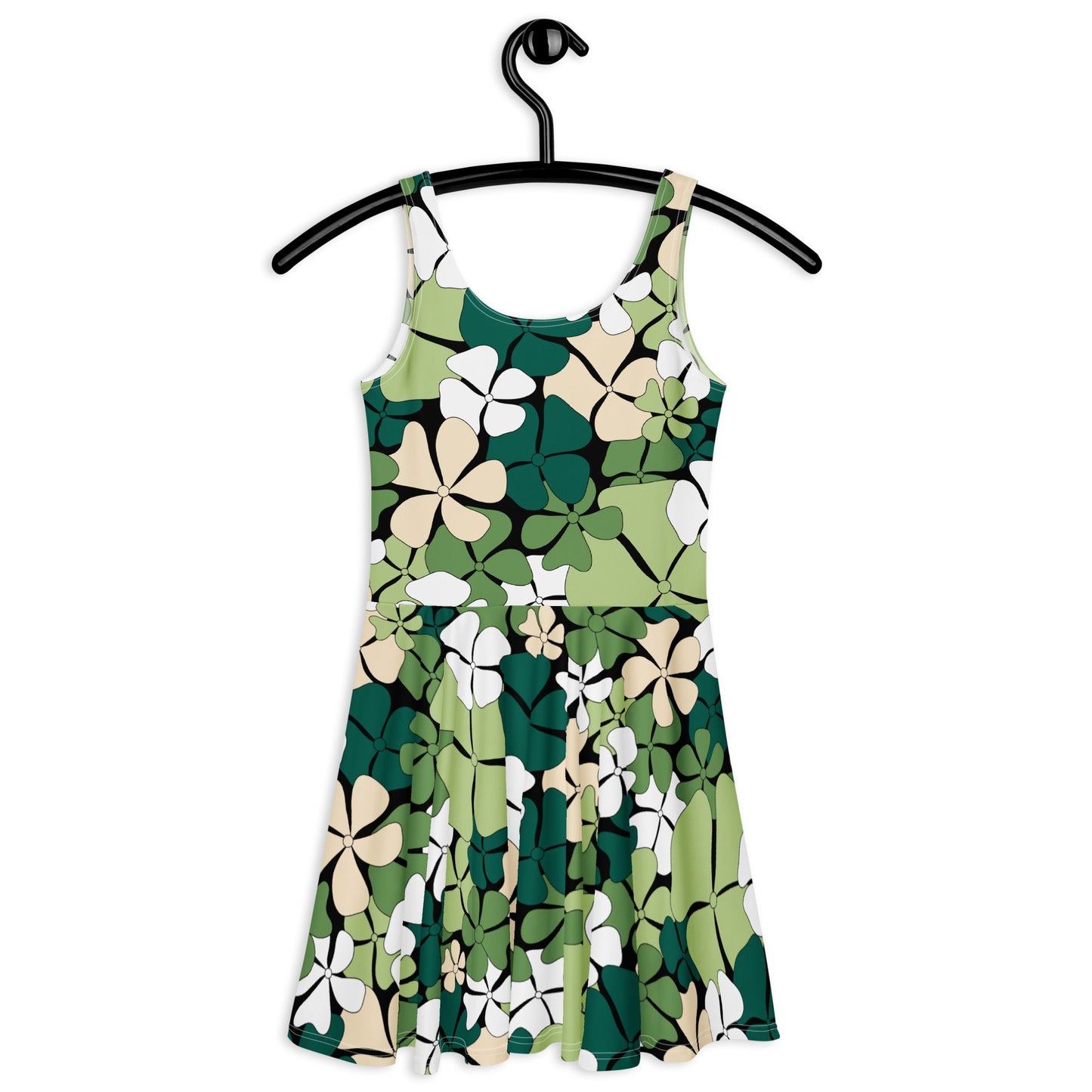 ADELIE green - Skater Dress - SHALMIAK