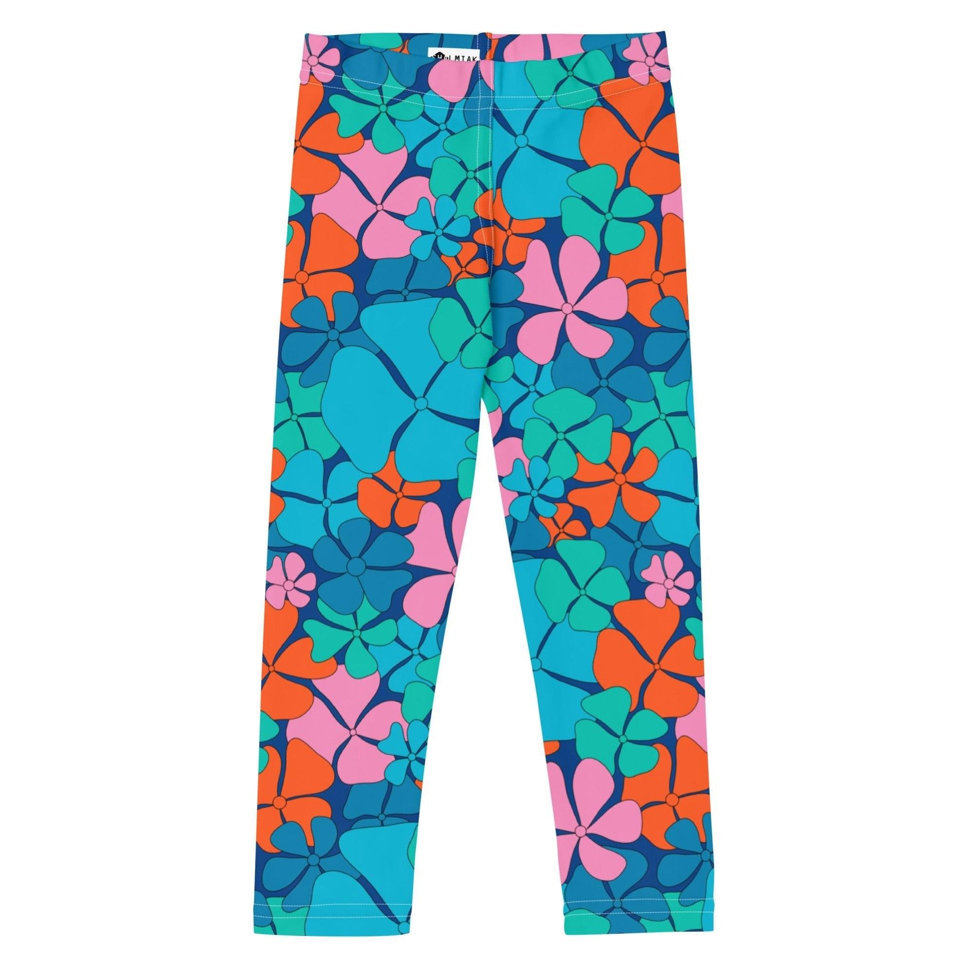 ADELIE orange blue - 2 - Kids' Leggings - SHALMIAK