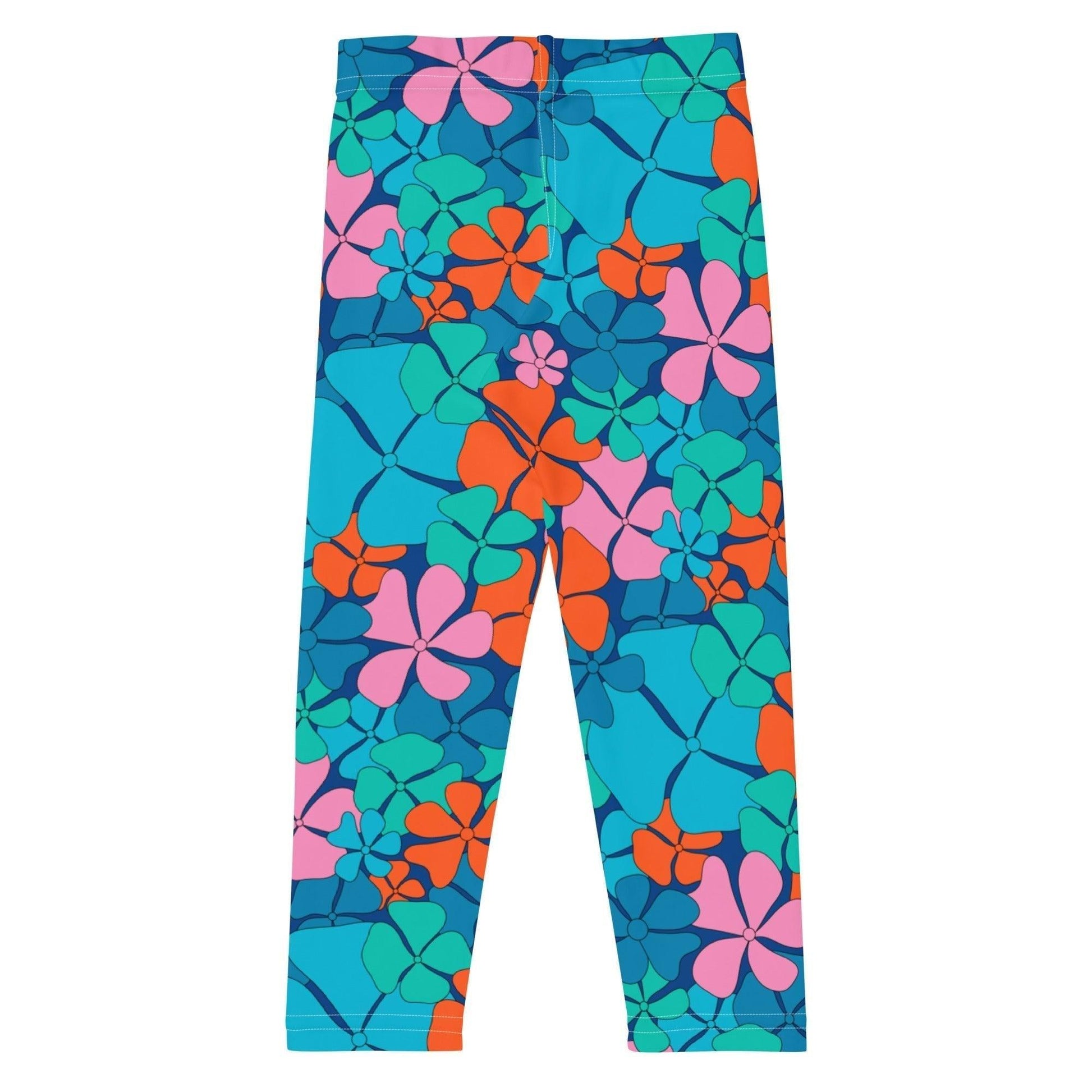 ADELIE orange blue - 2 - Kids' Leggings - SHALMIAK