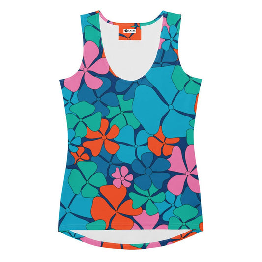 ADELIE orange blue - Tank Top - SHALMIAK