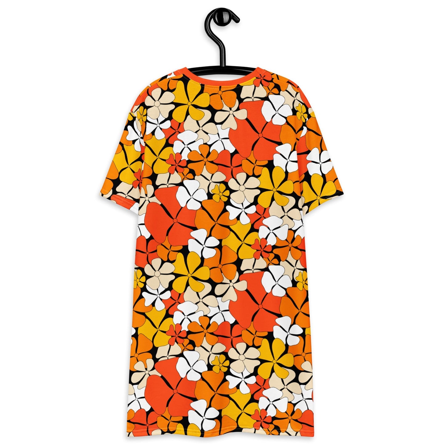 ADELIE orange - T-Shirt Dress - SHALMIAK