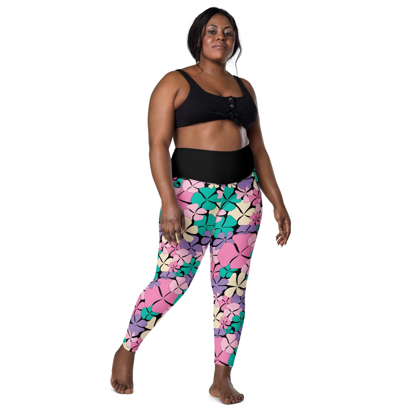 ADELIE pink mint - Leggings With Pockets - SHALMIAK