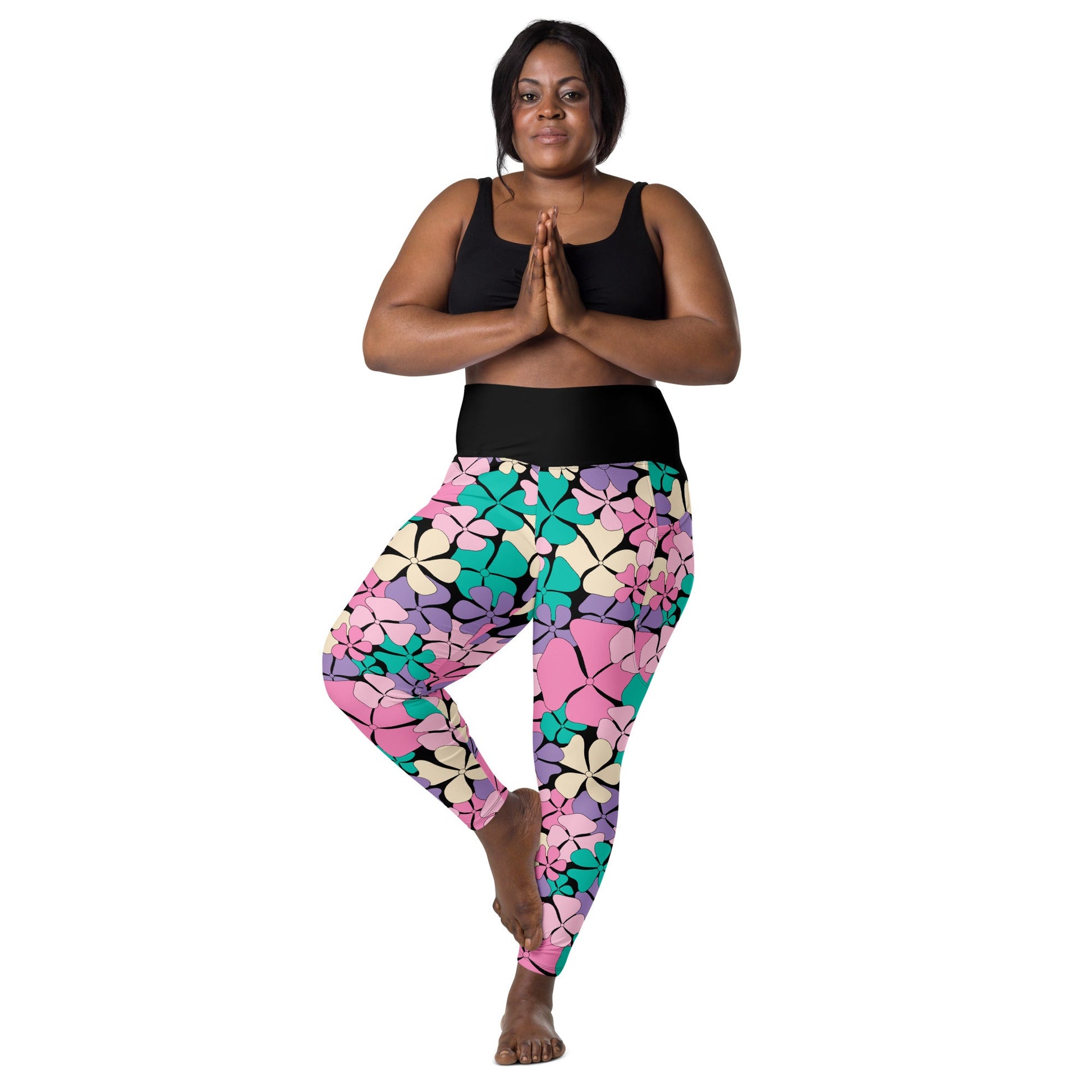 ADELIE pink mint - Leggings With Pockets - SHALMIAK