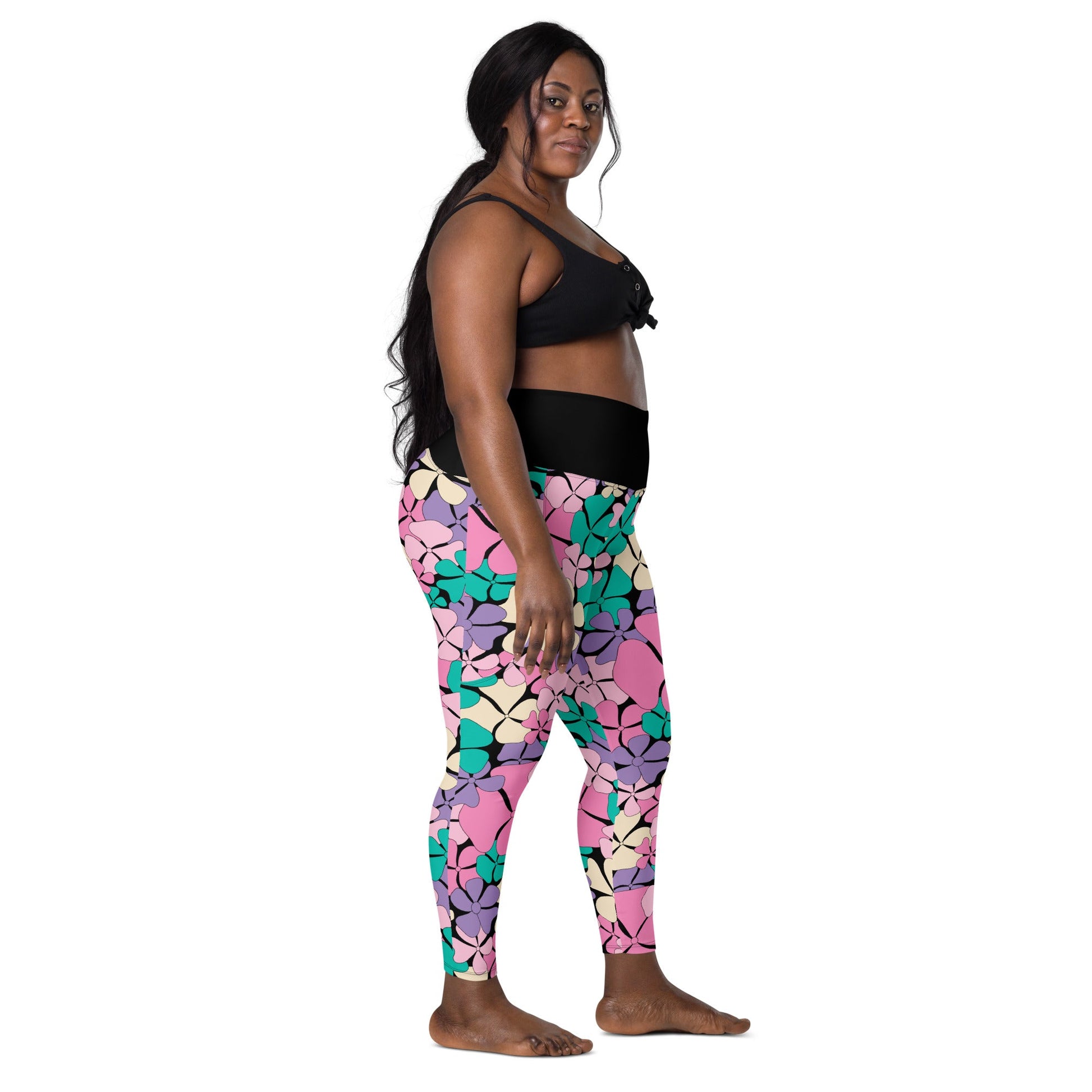 ADELIE pink mint - Leggings With Pockets - SHALMIAK