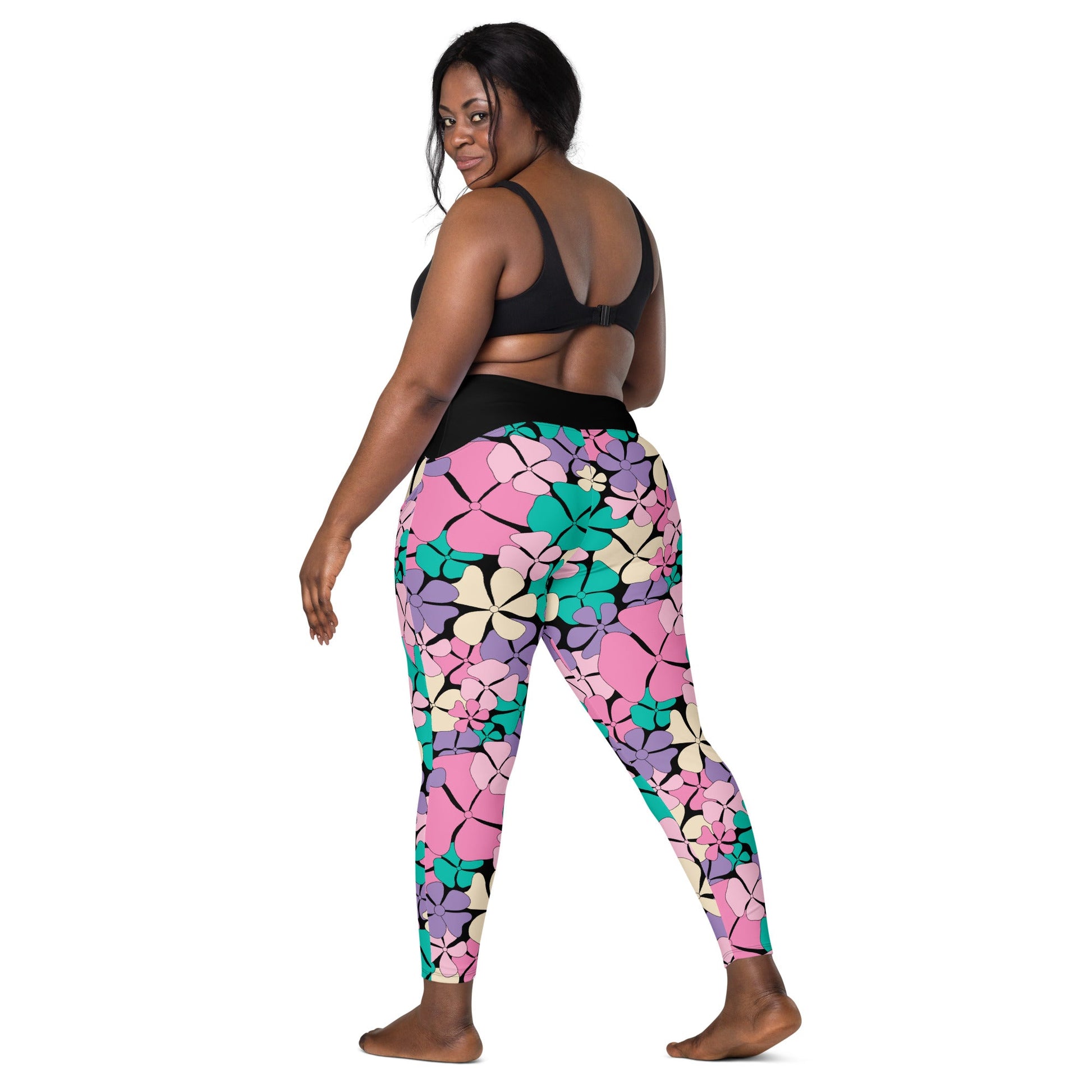 ADELIE pink mint - Leggings With Pockets - SHALMIAK