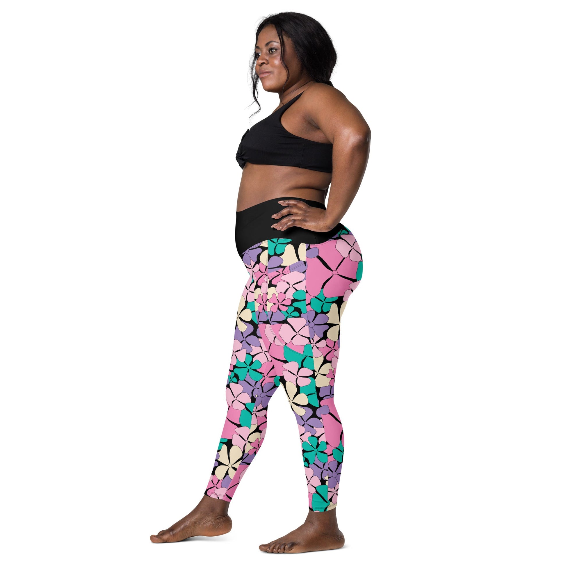 ADELIE pink mint - Leggings With Pockets - SHALMIAK