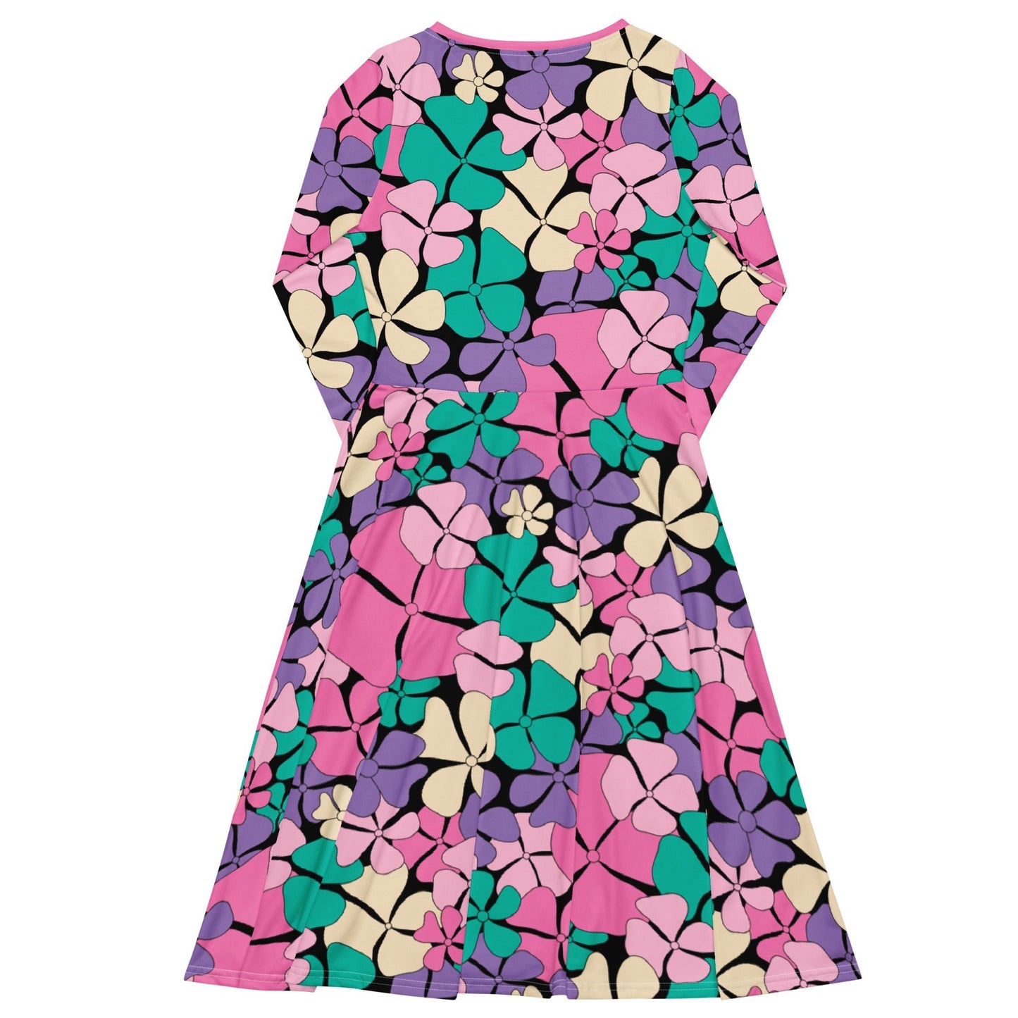 ADELIE pink mint - Midi Dress With Pockets - SHALMIAK