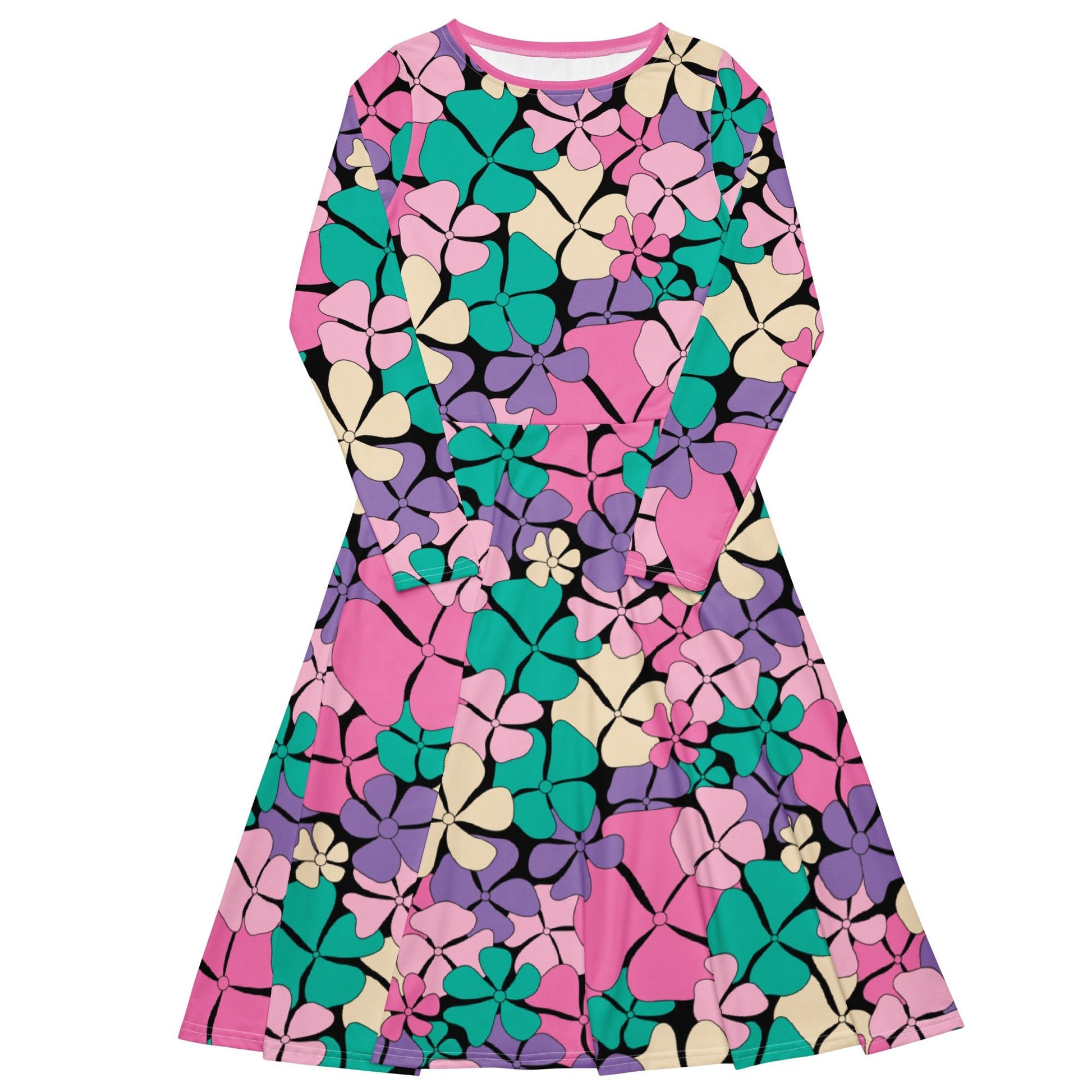 ADELIE pink mint - Midi Dress With Pockets - SHALMIAK