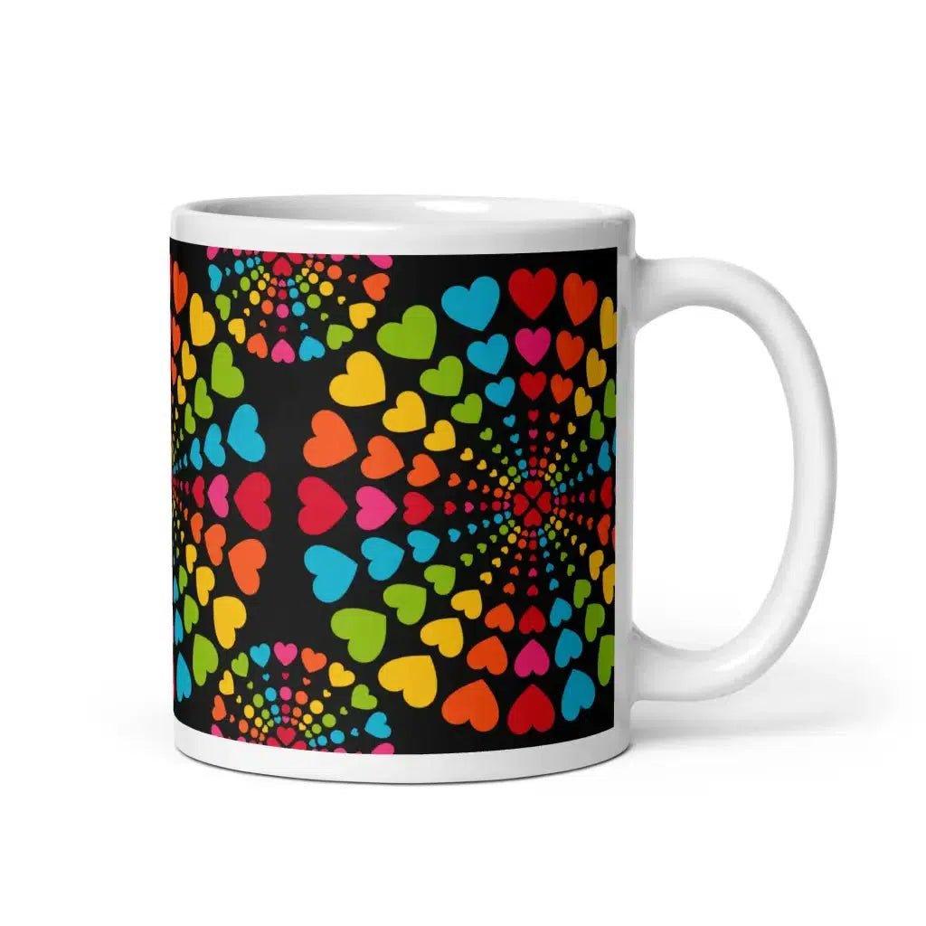 ALL HEARTS MATTER black - Ceramic Mug - SHALMIAK