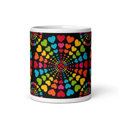 ALL HEARTS MATTER black - Ceramic Mug - SHALMIAK