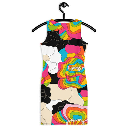 RAINBOW POPPY - Fitted Dress