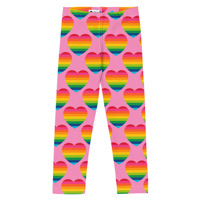 ELLIE LOVE rainbow pink -2- Lasten leggingsit
