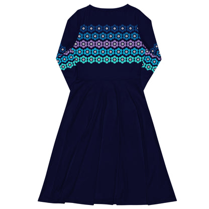 PEACOCK BLOOM mystic blue - Midi Dress With Pockets