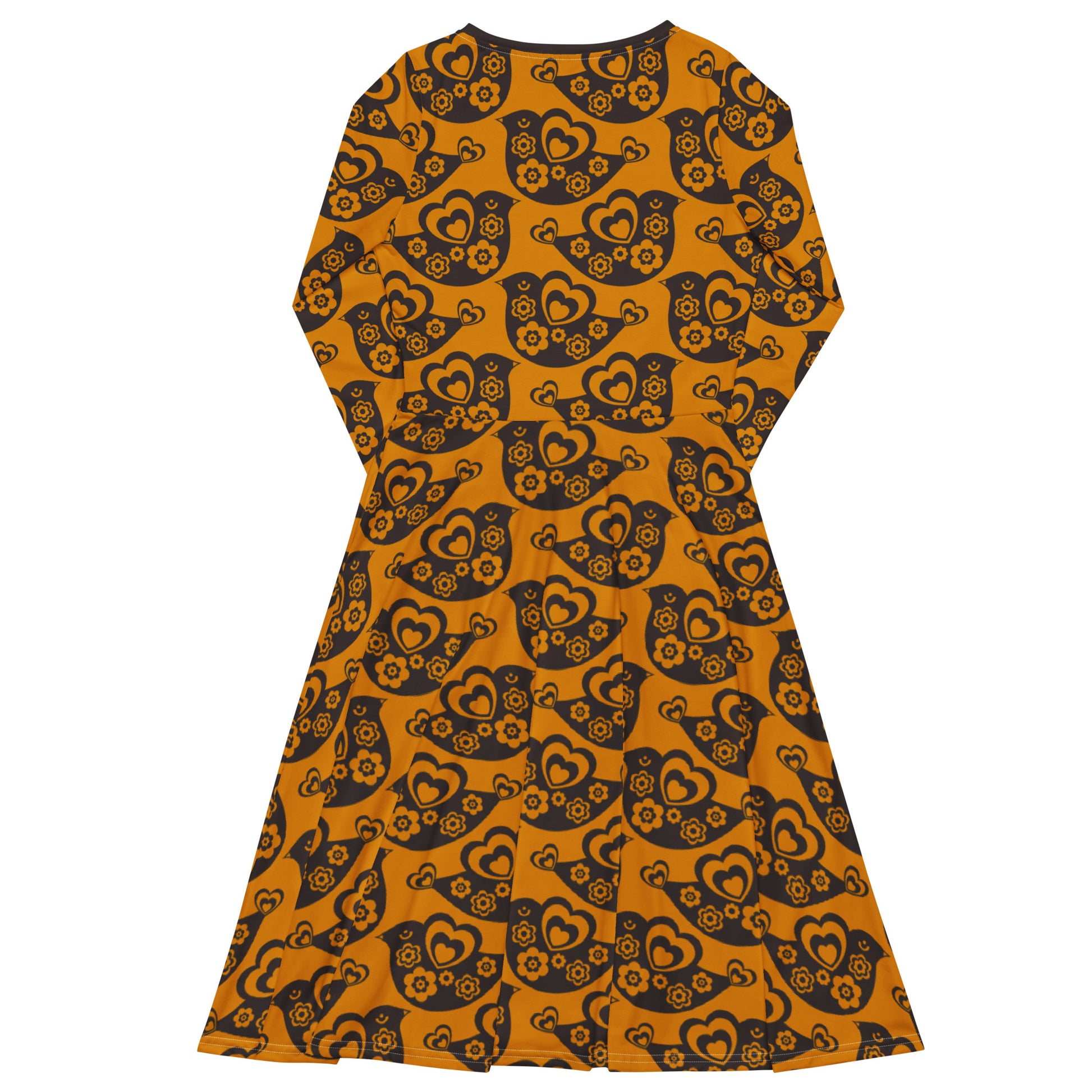 TWEET LOVE orange brown - Midi Dress With Pockets
