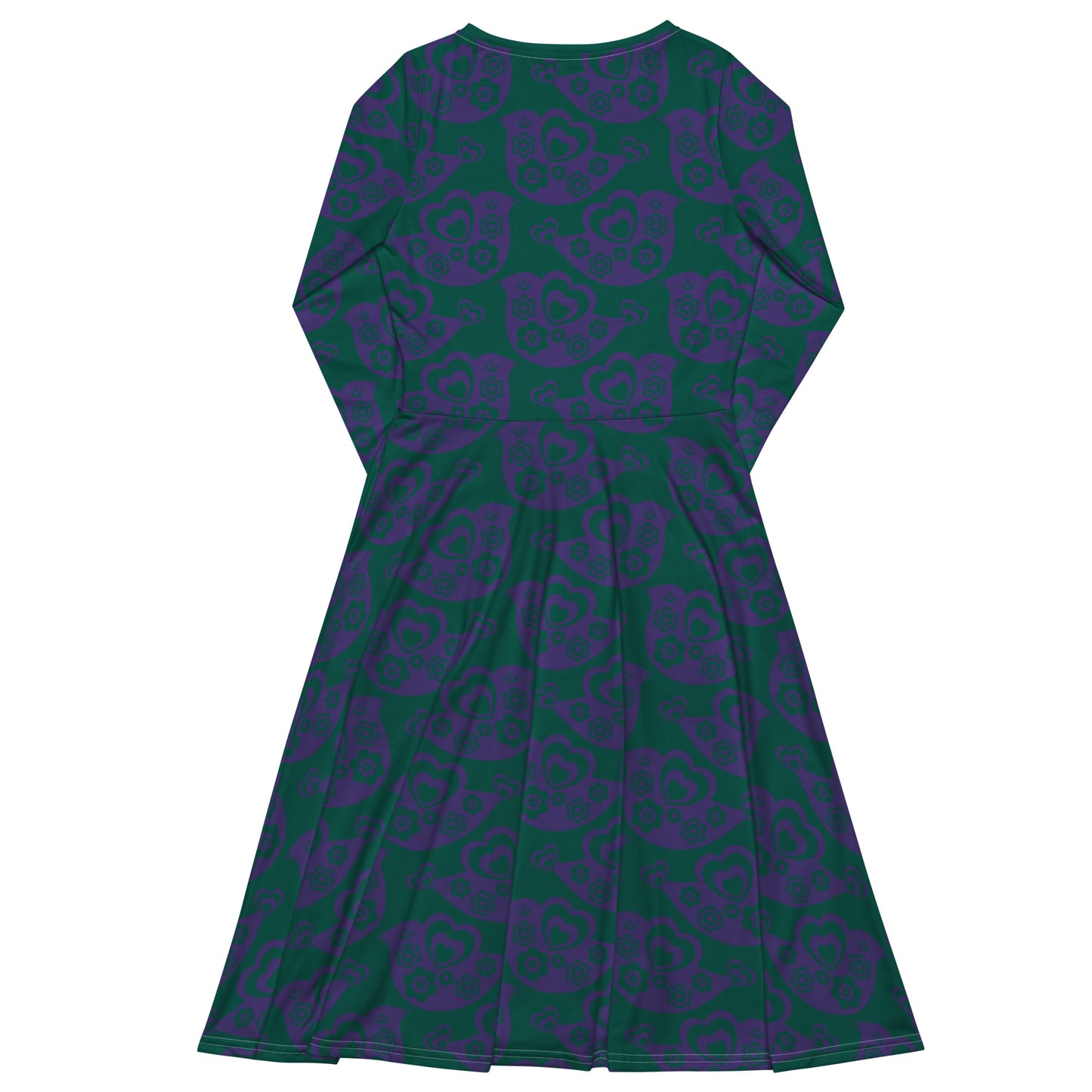 TWEET LOVE green purple - Midi Dress With Pockets