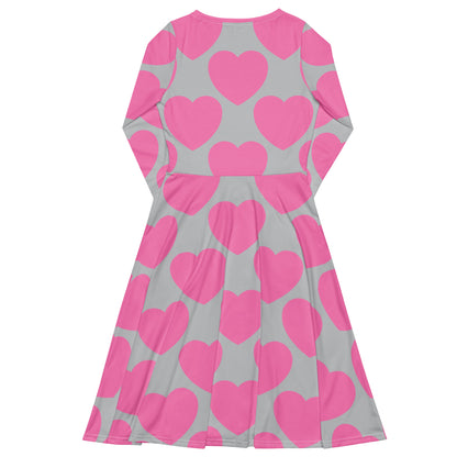 ELLIE LOVE pink grey - Midi Dress With Pockets