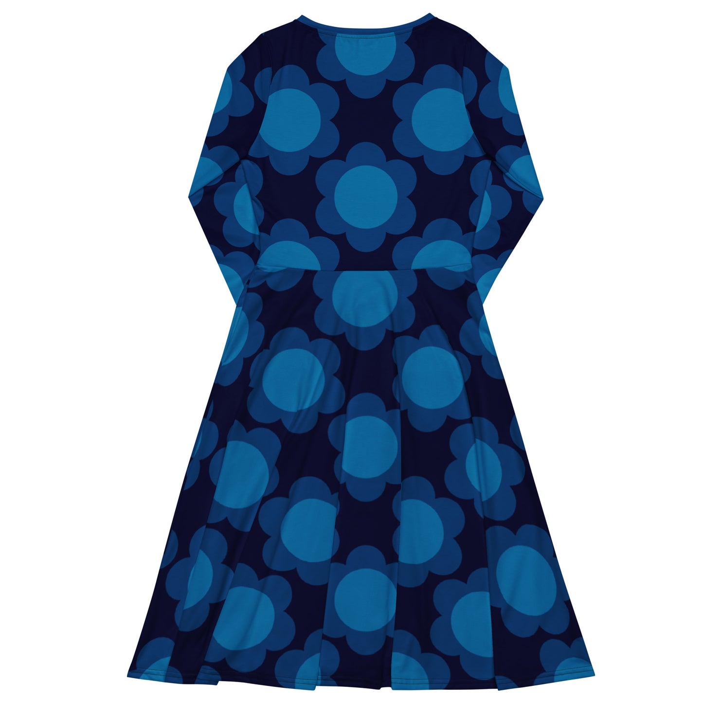 Midi dress - ELLIE dark blue - Classic floral print