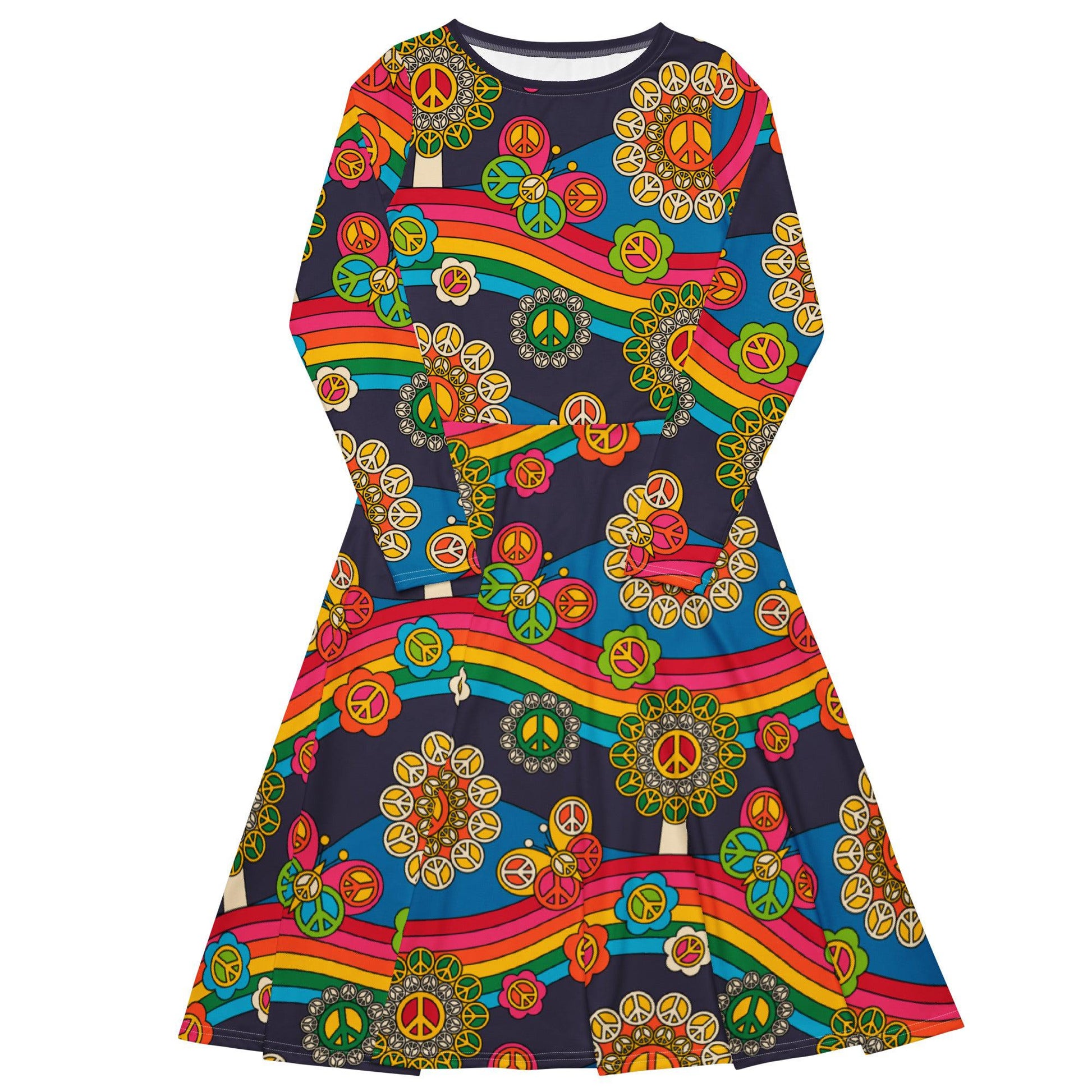 HIPPIE PARK - Midi dress with long sleeves and handy pockets