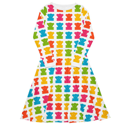 SWEET TEDDY happy white - Midi Dress With Pockets