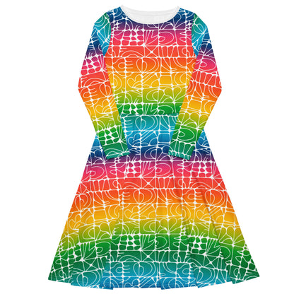 STONE SPIRIT rainbow white - Midi Dress With Pockets