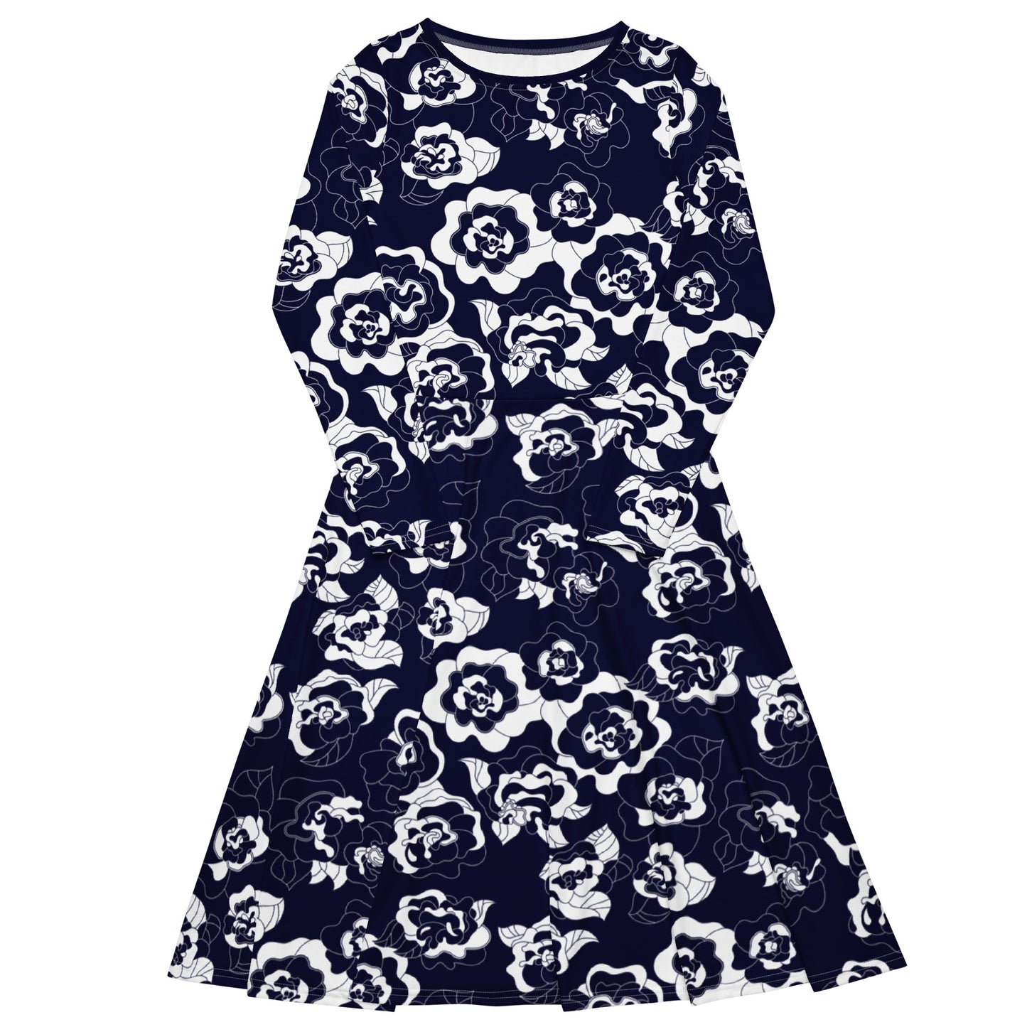 SERENITY navy - Midi Dress With Pockets