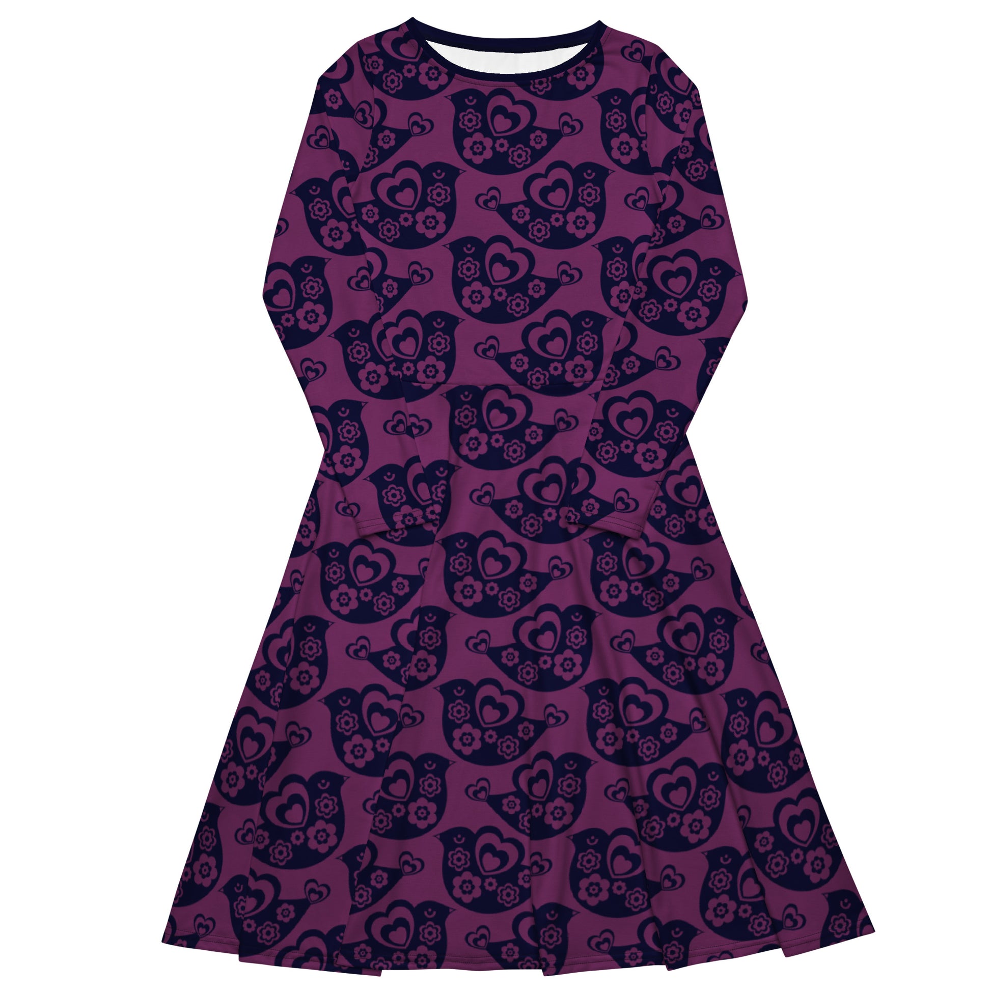 TWEET LOVE plum - Midi Dress With Pockets