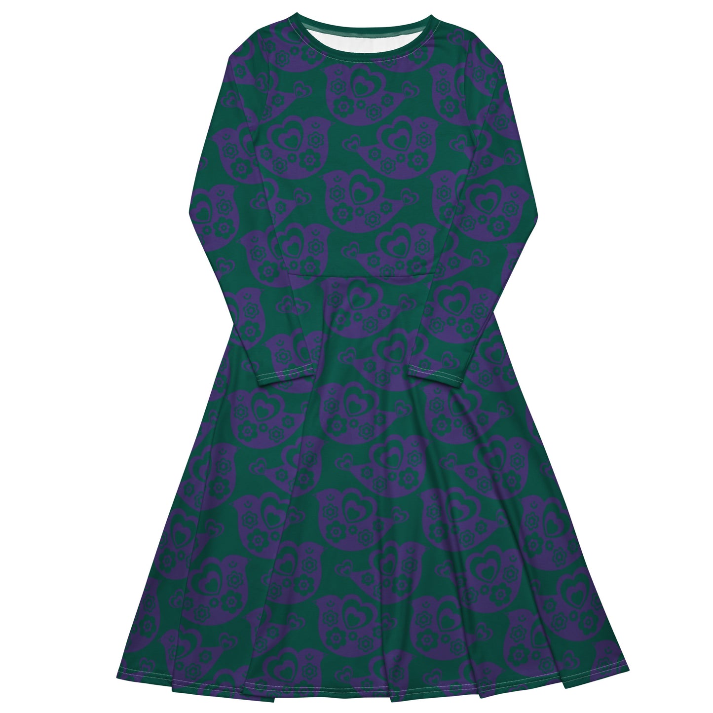 TWEET LOVE green purple - Midi Dress With Pockets