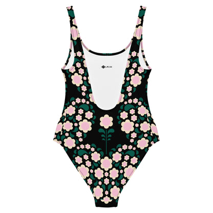 HEARTBEAT pink black - One-Piece Swimsuit
