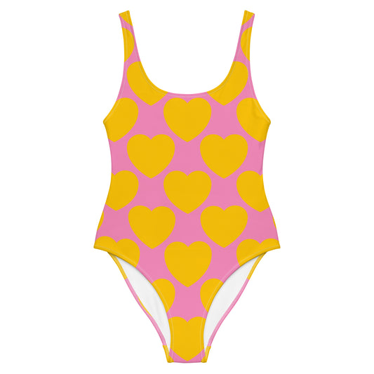 ELLIE LOVE yellow pink - One-Piece Swimsuit