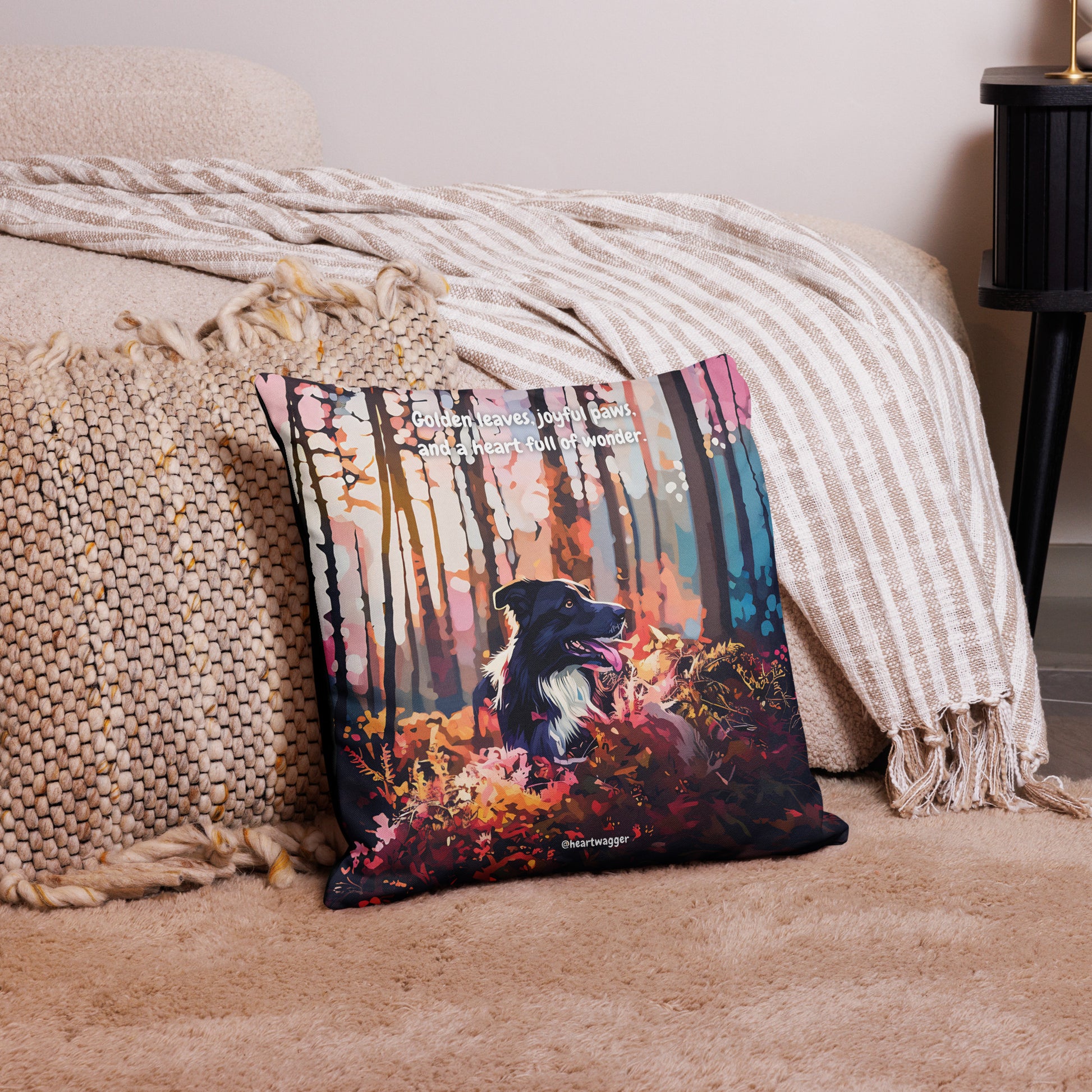 Pillow Case - Golden leaves, joyful paws, and a heart full of wonder