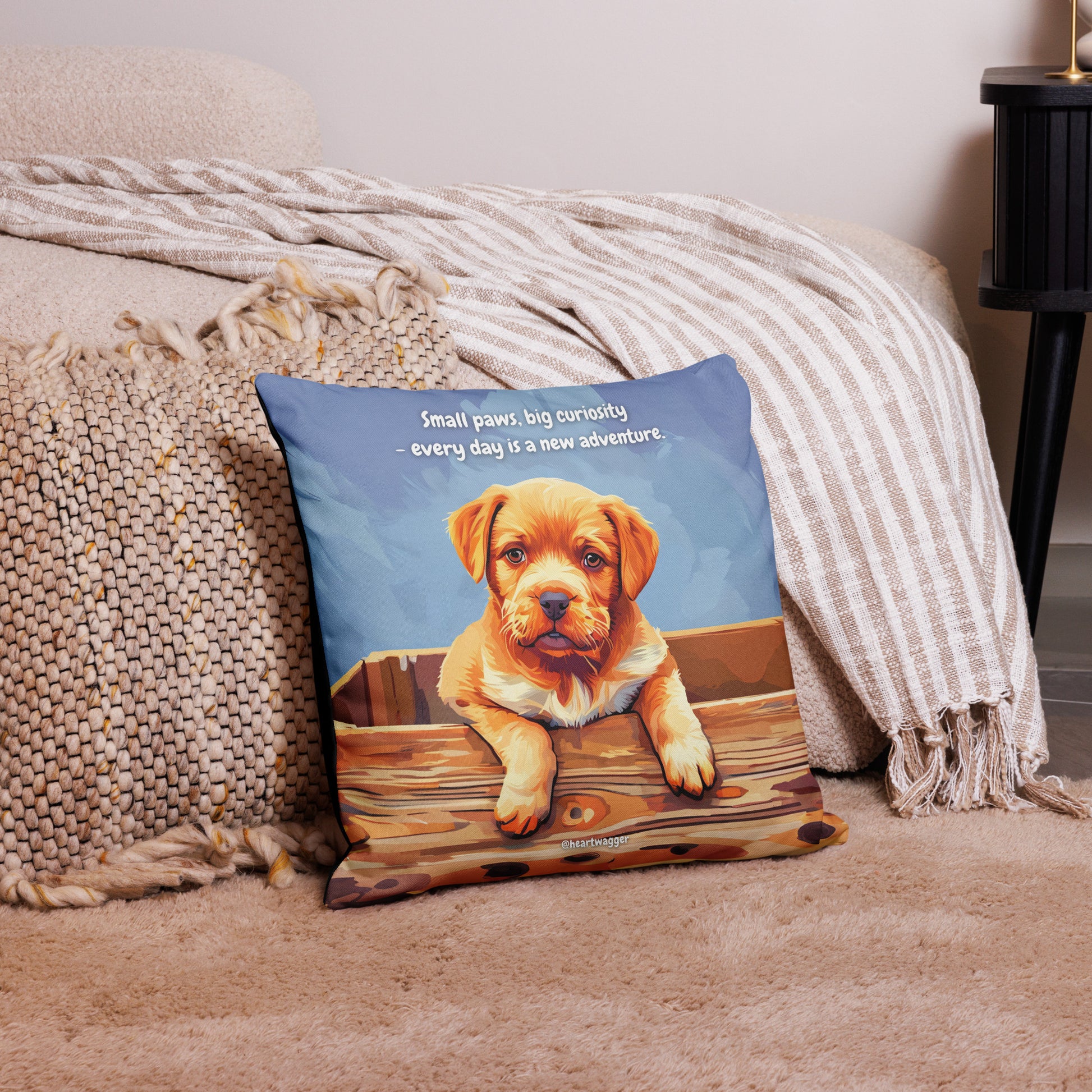 Pillow Case - Small paws, big curiosity - every day is a new adventure