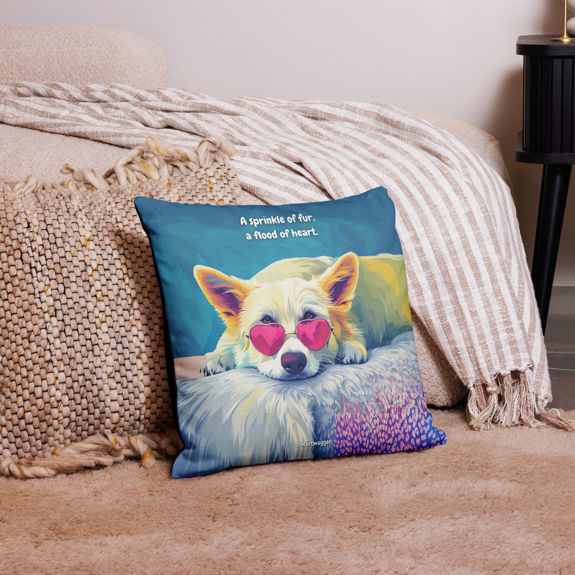 Pillow Case - A sprinkle of fur, a flood of heart