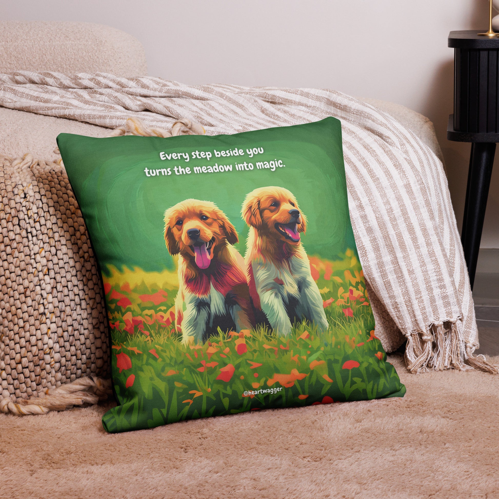 Pillow Case - Every step beside you turns the meadow into magic