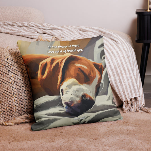 Pillow Case - In the silence of sleep, love curls up beside you