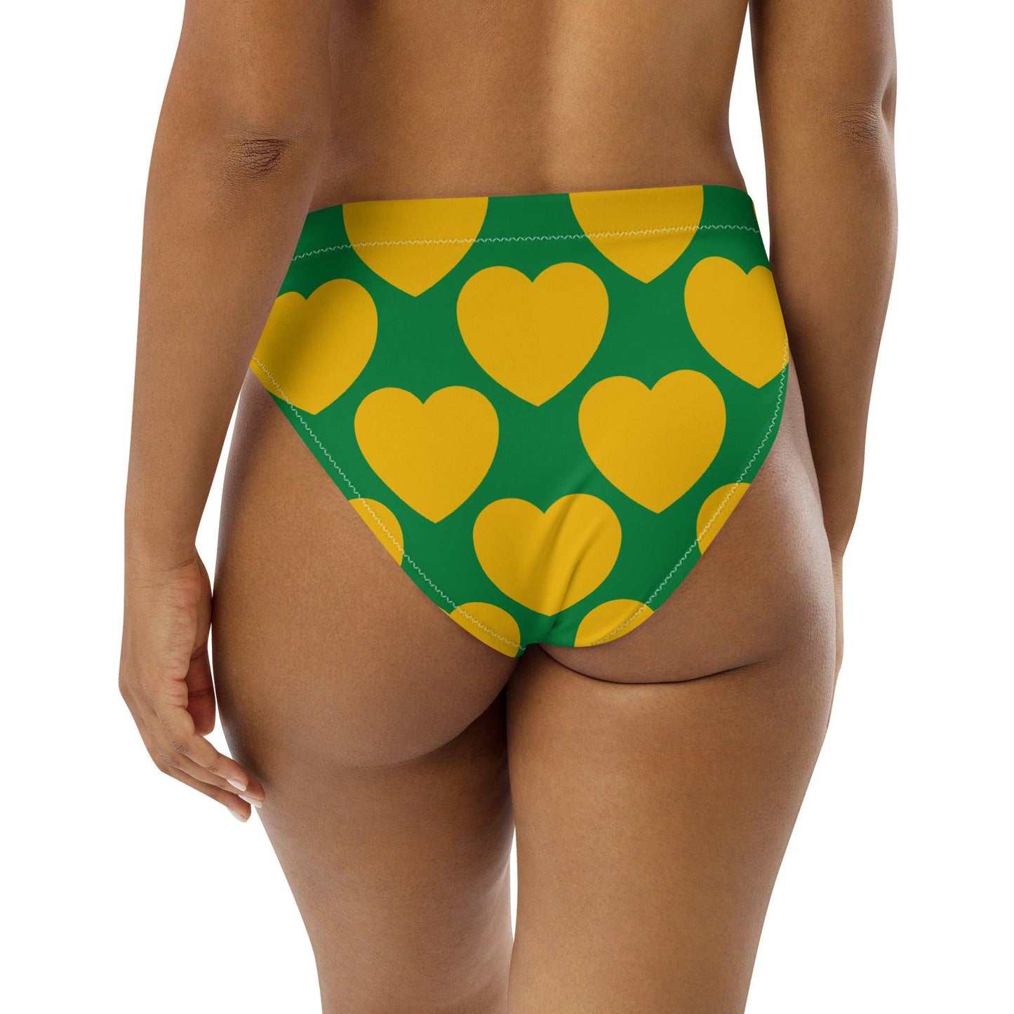 Bikini bottom with high waist (recycled) - ELLIE LOVE yellow green - SHALMIAK