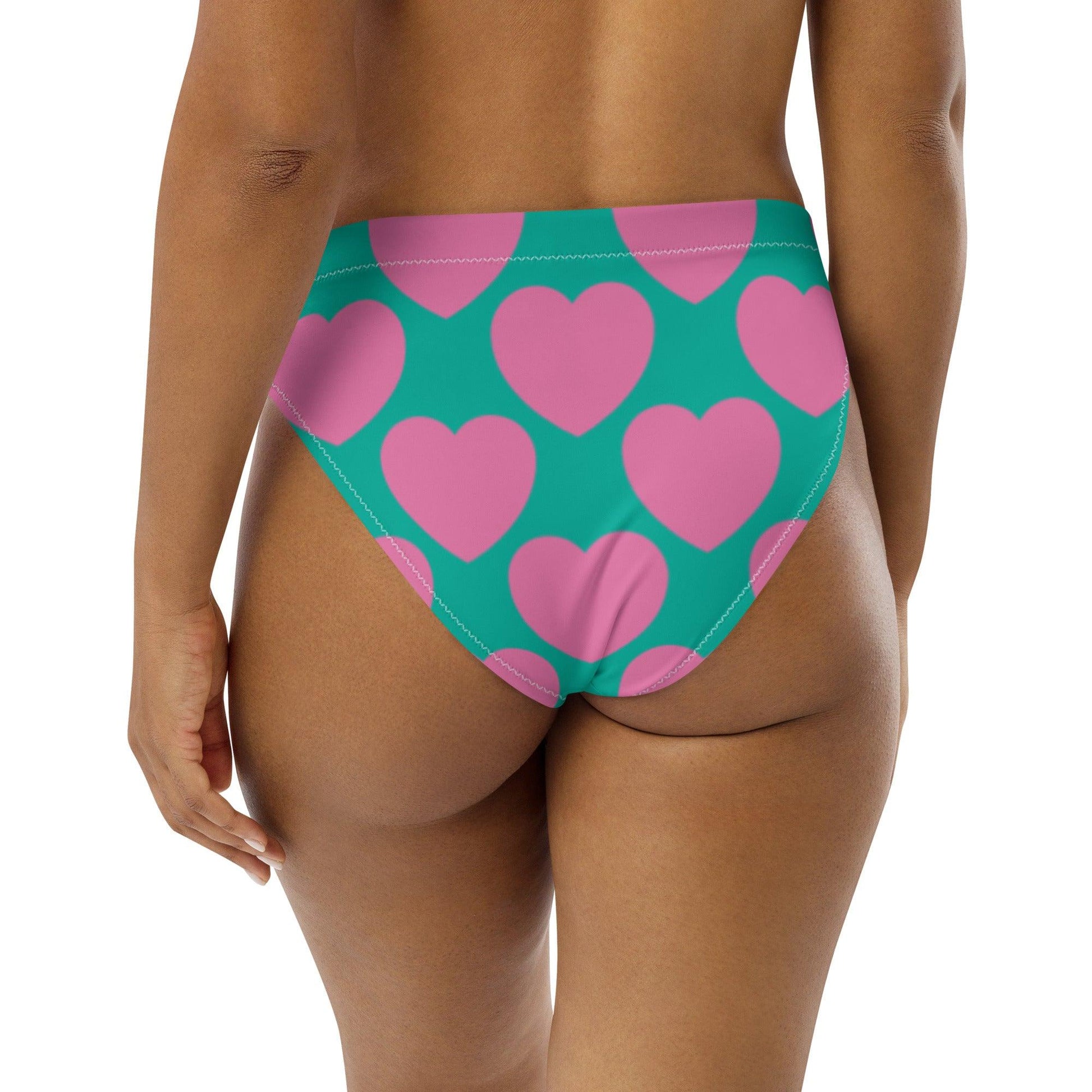 Bikini bottom with high waist (recycled) - ELLIE LOVE pink mint - SHALMIAK