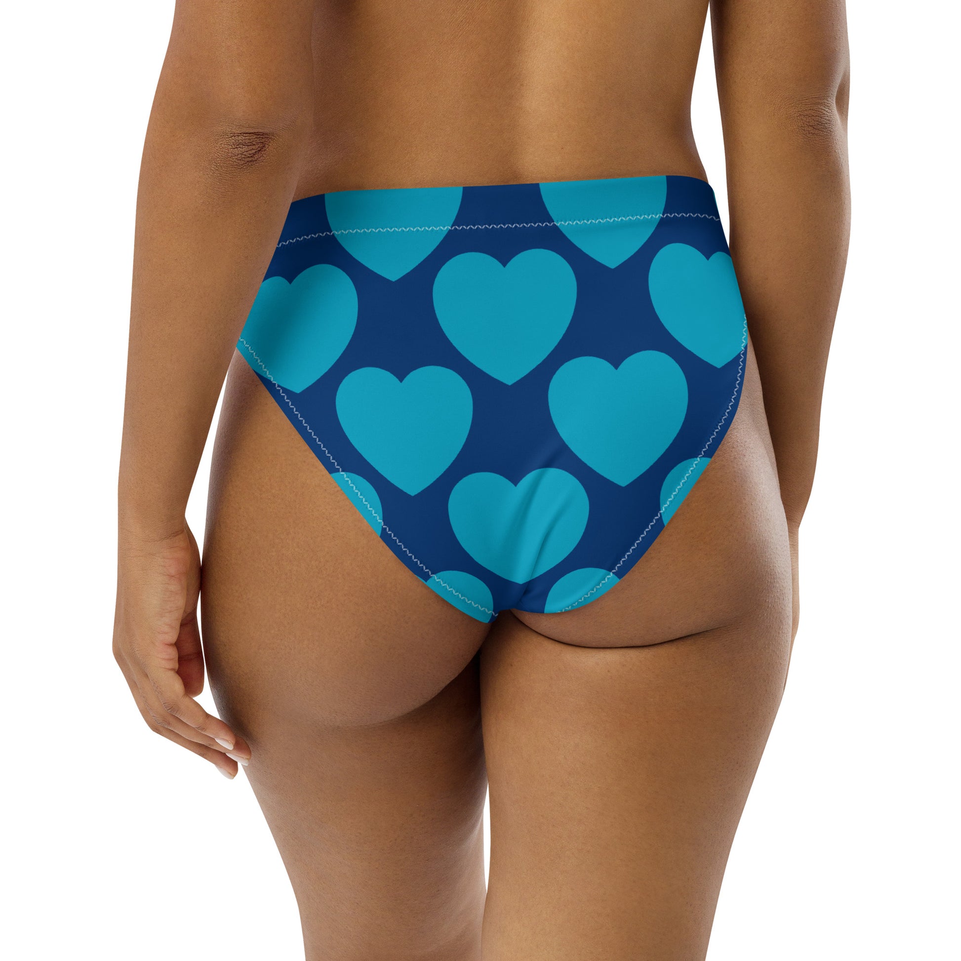 Bikini bottom with high waist (recycled) - ELLIE LOVE blues - SHALMIAK