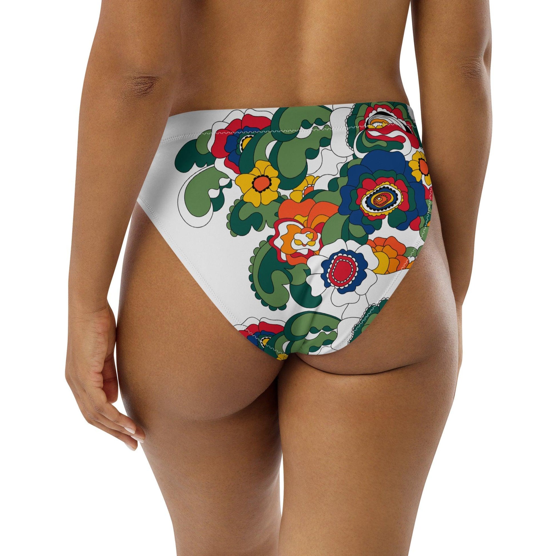 Bikini bottom with high waist (recycled) - GROOVY KURBITS white - SHALMIAK