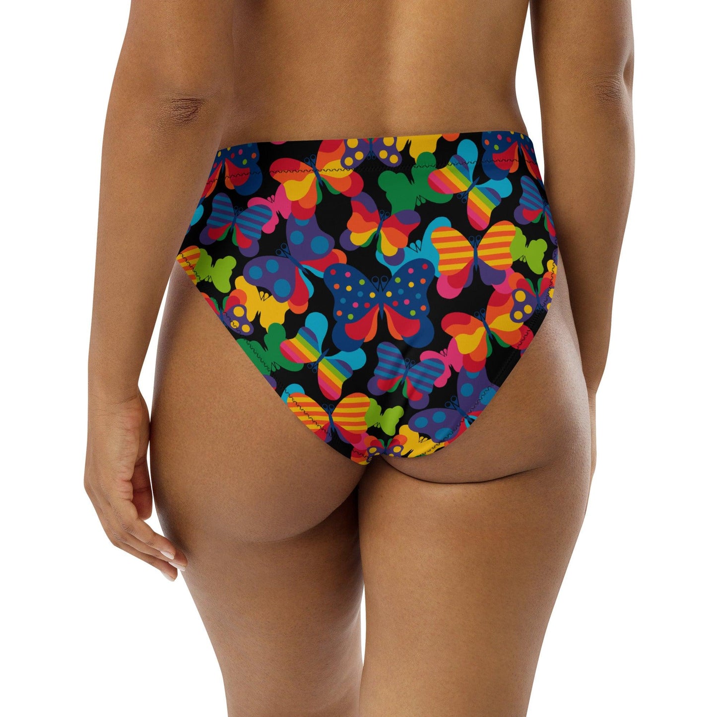 Bikini bottom with high waist (recycled) - FLYRAVE black - SHALMIAK