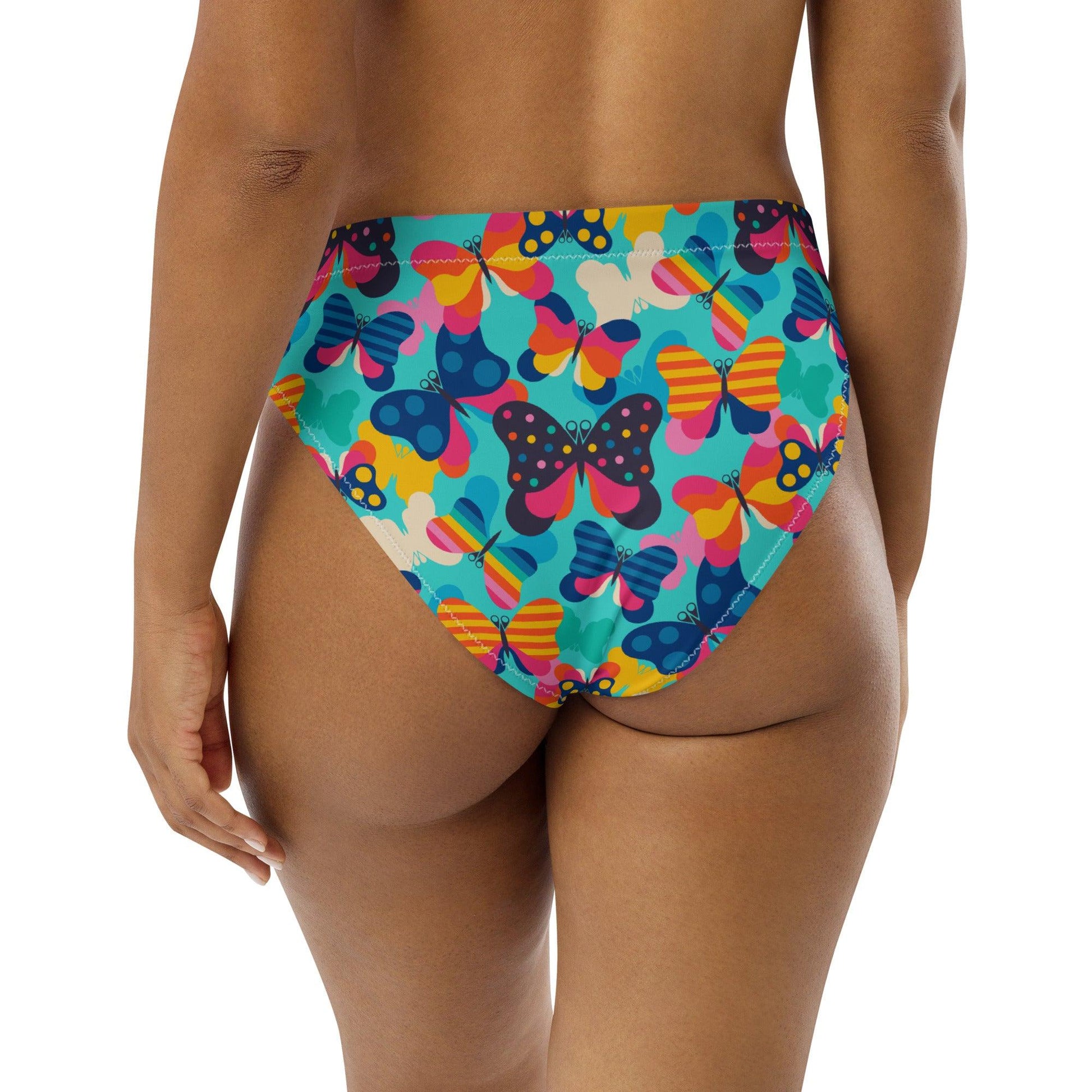 Bikini bottom with high waist (recycled) - FLYRAVE turquoise - SHALMIAK