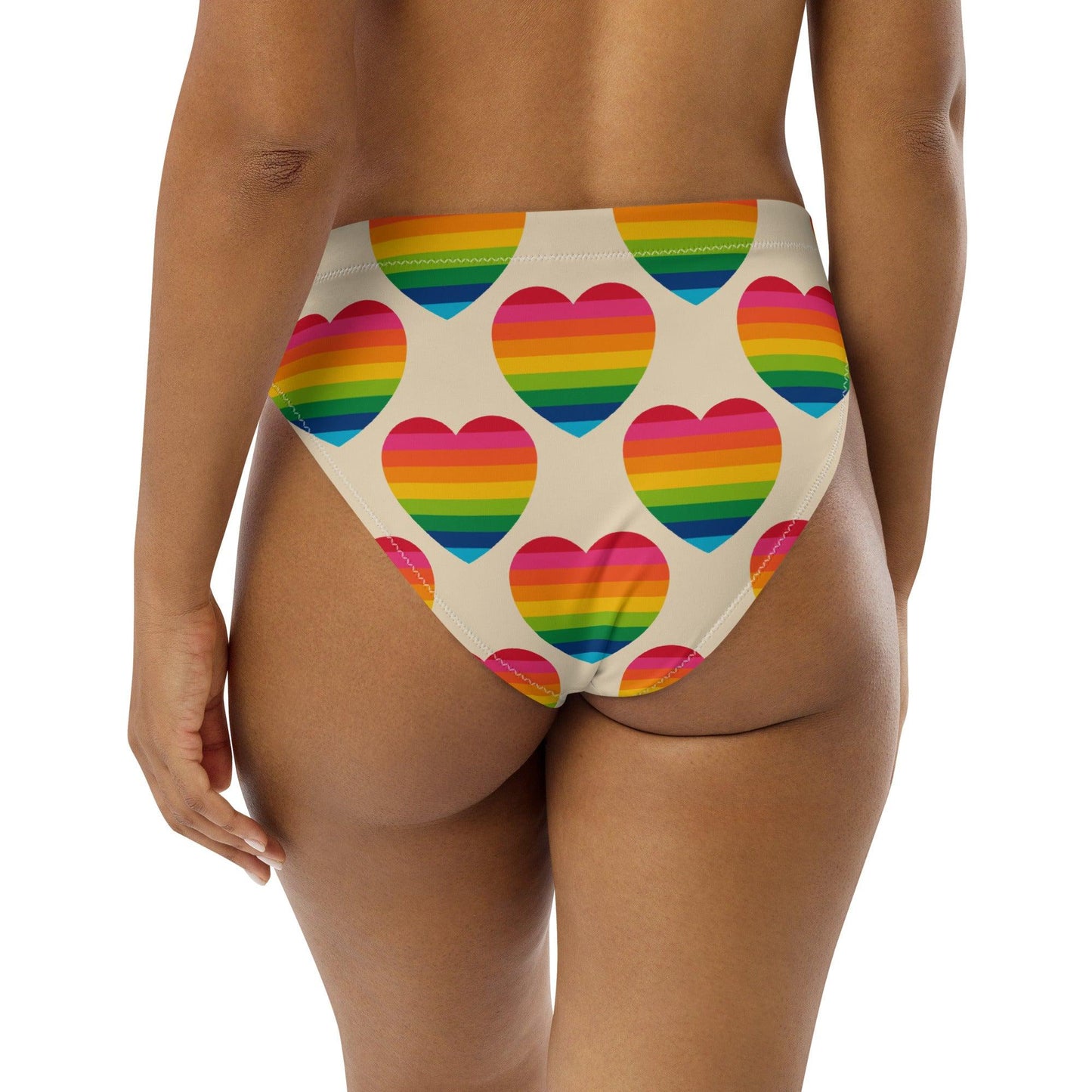 Bikini bottom with high waist (recycled) - ELLIE LOVE rainbow - SHALMIAK