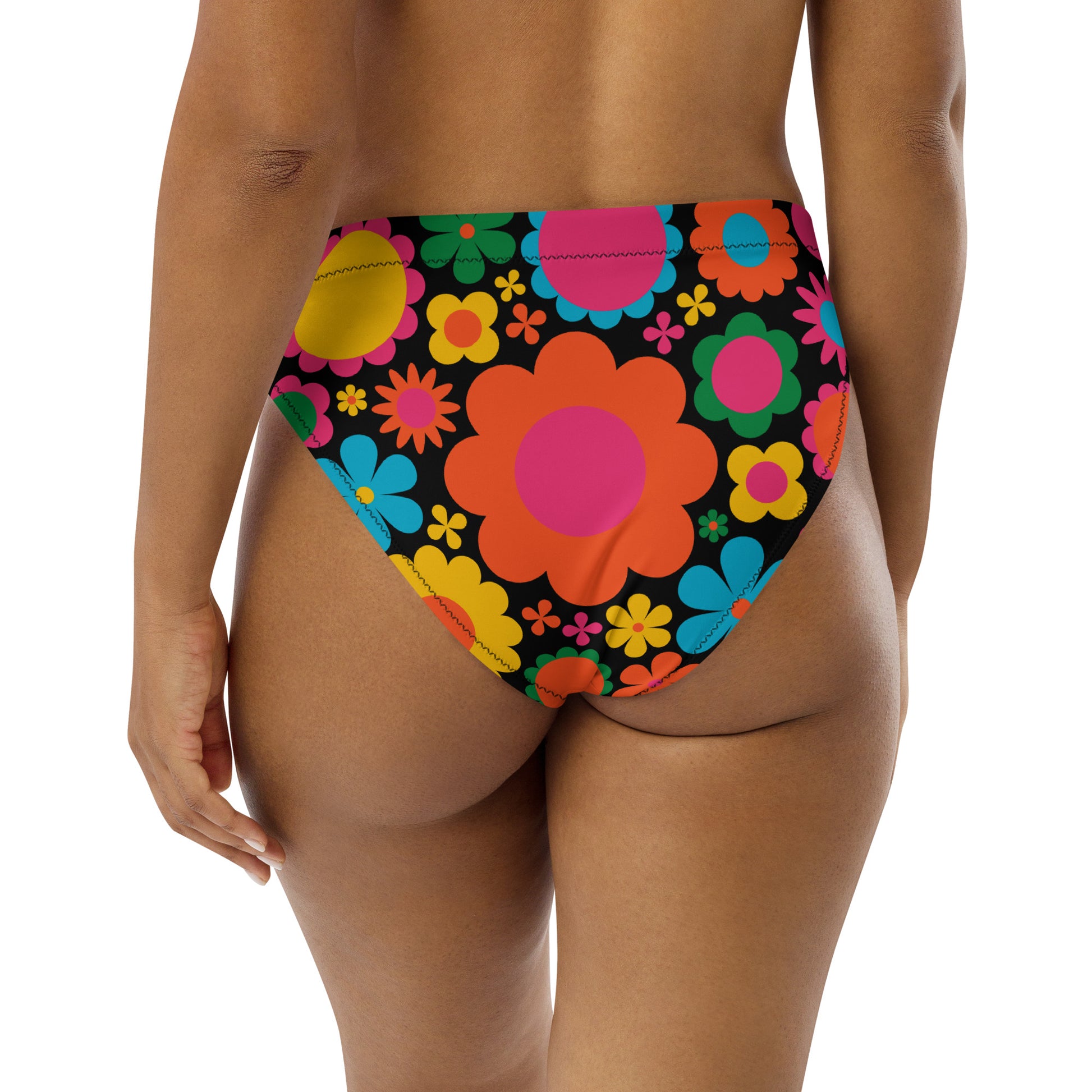 Bikini bottom with high waist (recycled) - BLOOMPOP happy - SHALMIAK