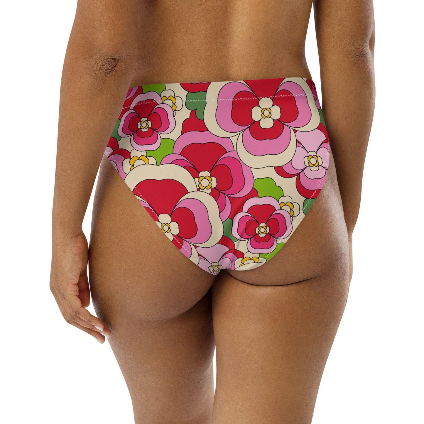 Bikini bottom with high waist (recycled) - PANSY FANTASY pink - SHALMIAK