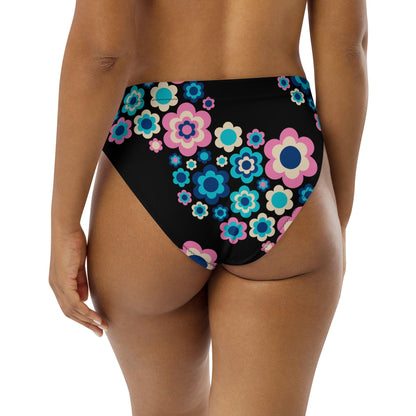 Bikini bottom with high waist (recycled) - FLORA FOREVER sweet - SHALMIAK